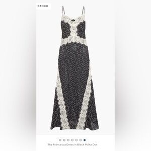 Hill House Home Francesca Dress in Black Polka Dot Size XL